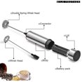 thumbnail image 1 of Ssxjv Electric Milk Frother With Double Whisk, Manual Milk Frother Silver, 1 of 4