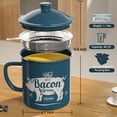 thumbnail image 2 of Envase de grasa para tocino PGYARD, 1,1 kg, esmaltado con colador, 1,4 L, 2 of 8