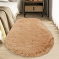 thumbnail image 2 of Ultra Soft Fluffy Bedroom Rugs,Shaggy Area Rugs for Bedroom,Oval Throw Rugs, Kids Room Small Carpet,Living Room Runner Rug Non Slip Modern Home Decor, 23.6x63in, 2 of 5