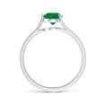 thumbnail image 2 of Angara Natural 0.75 Ct. Emerald Solitaire Ring in Sterling Silver for Women (Ring Size: 11.5), 2 of 8