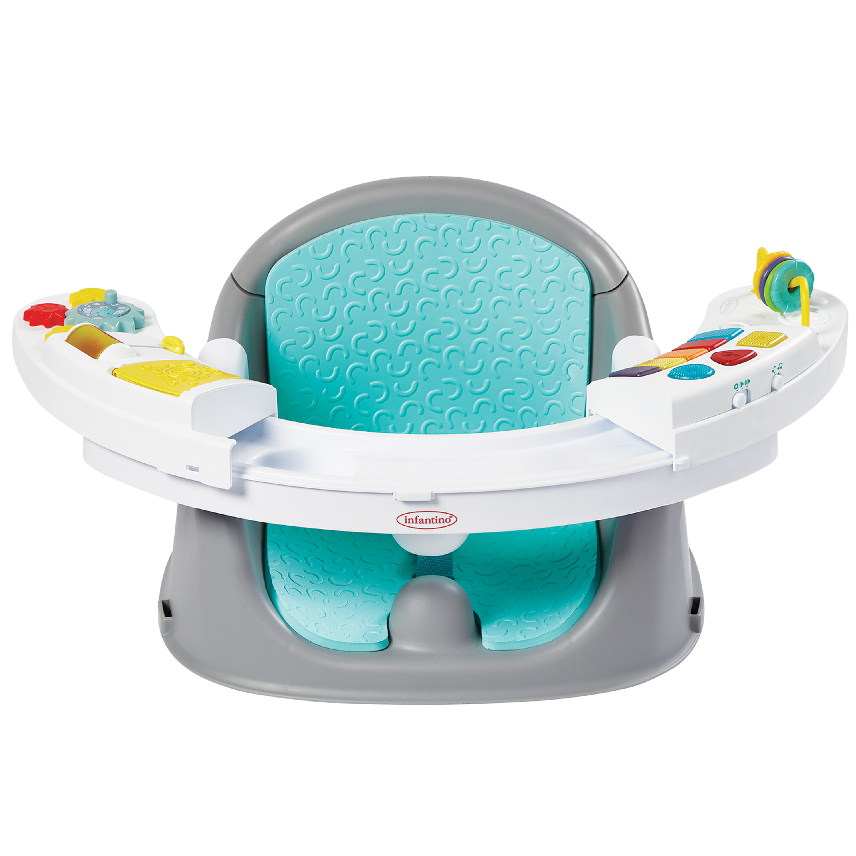 Infantino Music & Lights 3-in-1 Discovery Seat and Booster for Babies and Toddlers, Unisex, Teal - image 3 of 6