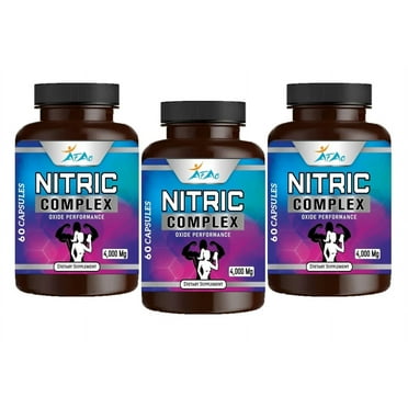 3 Pack Nitric Oxide 4000mg L-Arginine Citrulline Keto Muscle Pump Growth Pills 1