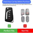 thumbnail image 2 of Key Fob Cover Compatible with Fit for Toyota RAV4 Corolla Camry Keychain Case Holder Protector,Purple-b, 2 of 5