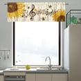 thumbnail image 3 of Sunflower Bee Valance Curtain for Window, Rod Pocket Kitchen Valances Short Curtain Panel Windows Treatment Drapes for Bathroom/Bedroom/Cafe Seaside Landscape, 3 of 5