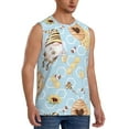 thumbnail image 2 of Haiem Men's Cute Gnome Bee Collects Honey Print Tank Tops Summer Sleeveless Cut Off Workout T-Shirts Fitness Vest Athletic Undershirts-Medium, 2 of 8