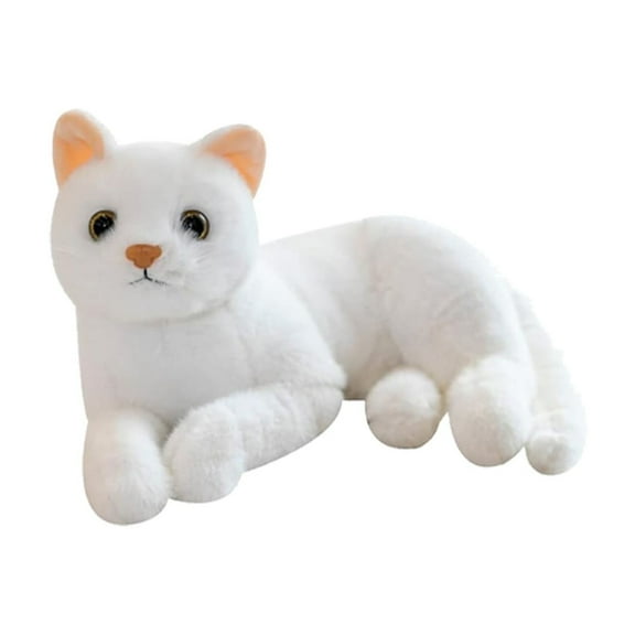 XIANXIAN White Cat Plush - 12” Soft Stuffed Animal Kitten, Washable Plushie, for Toddlers, Boys & Girls, Cozy Nursery and Room Decor