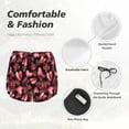 thumbnail image 4 of Balery Ladybugs and Red Hearts Pantalones cortos deportivos para mujer con forro y dos bolsillos, elásticos, para entrenamiento, gimnasio, yoga-Medium, 4 of 7