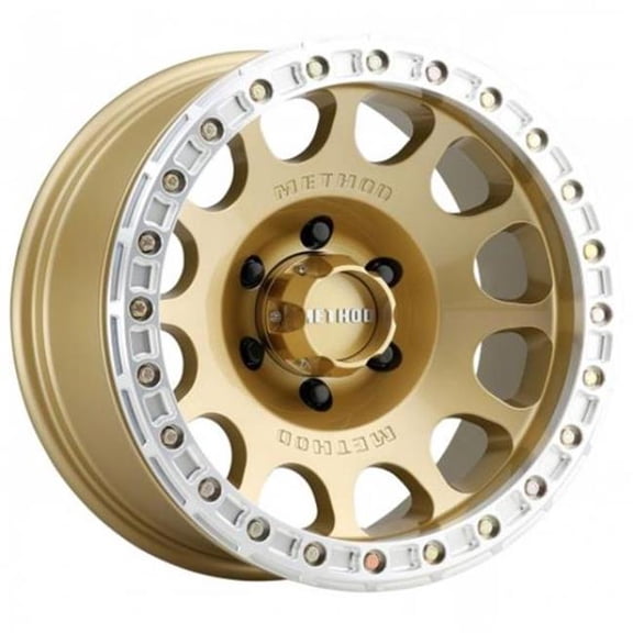 17 x 9 in. MR105 V3 Beadlock Gold Wheel for BH-H24125 - 5 x 5, 71.5 mm CB & -38mm Offset