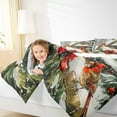 thumbnail image 4 of Manfei Cardinal Bird King Size Comforter Sets,Merry Christmas Bedding Comforter Set,Red Bowtie Bow Green Pine Bedding Set For Girl Teens,Breathable Home Decor Reversible,3-Piece, 4 of 8
