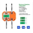thumbnail image 3 of Básculas para equipaje Básculas de grúa 150 kg Báscula digital para equipaje con ganchos Báscula portátil colgante con pantalla LCD naranja, 3 of 5