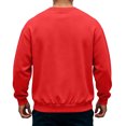 thumbnail image 4 of Hearthz Crewneck Sweatshirt Men Solid Color Oversized Mens Fleece Sweatshirt Fall Winter Drop Shoulder Long Sleeve Sweatshirt Men Red L, 4 of 4