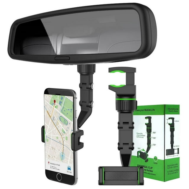 MesaSe Support de Téléphone de Voiture Support de Cellulaire pour Rétroviseur de Voiture Support de Téléphone Universel Réglable Support de Vue Arrière de Siège Arrière de Voiture Compatible avec 14 13 12 11 Pro Max Mini Samsung