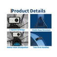 thumbnail image 5 of 24-Inch Industrial Floor Fan, 8800 CFM High-Velocity Air Circulator, 3-Speed Heavy Duty Shop Fan with 360° Adjustable Tilt, 5 of 6