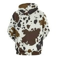 thumbnail image 3 of Animal Printing Cow Men's Women Vintage 3D Hooded Sweatshirt - All-Season Loose Fit Streetwear, 3 of 6