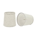 thumbnail image 1 of Aspen Creative 32832-2 Small Hardback Empire Shape Chandelier Clip-On Lamp Shade Set (2 Pack), Transitional Design in Flaxen, 5" bottom width (4" x 5" x 5"), 1 of 4