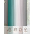 thumbnail image 6 of Abstract Sheer Curtains for Living Room Bedroom, Light-filtering Sheer Curtain, Water Duck Green Gray Gradient Ombre Rod Pocket Voile Window Treatment Drapes, 52’’Wx72’’L, 2 Panels Set, 6 of 7