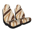 thumbnail image 3 of Car Seat Covers Are Protected From Dust And Spillage And Elastic Straps Are Easy To Install For Easy Car Suv Truck Delivery Tan Geometric Lines_4 2 Pcs, 3 of 8