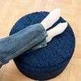 thumbnail image 6 of Round Pouf Ottoman 20 x 20 x 14 Inches Boho Poof Home Decor Floor Pouffe Ottoman Foot Rest for Couch Sofa Bean Bag Chairs Living Room Bedroom (Dark Blue), 6 of 17