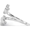 thumbnail image 3 of 14K White Gold Polished Double Cross Ring (Size 7) Made In United States k5736, 3 of 5