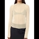 thumbnail image 2 of Camisetas de Larga Transparentes para Mujer, de Transparente, Ajustadas, con Ribete Festoneado, Blusas y Conjuntos Superiores Albaricoque S, 2 of 9