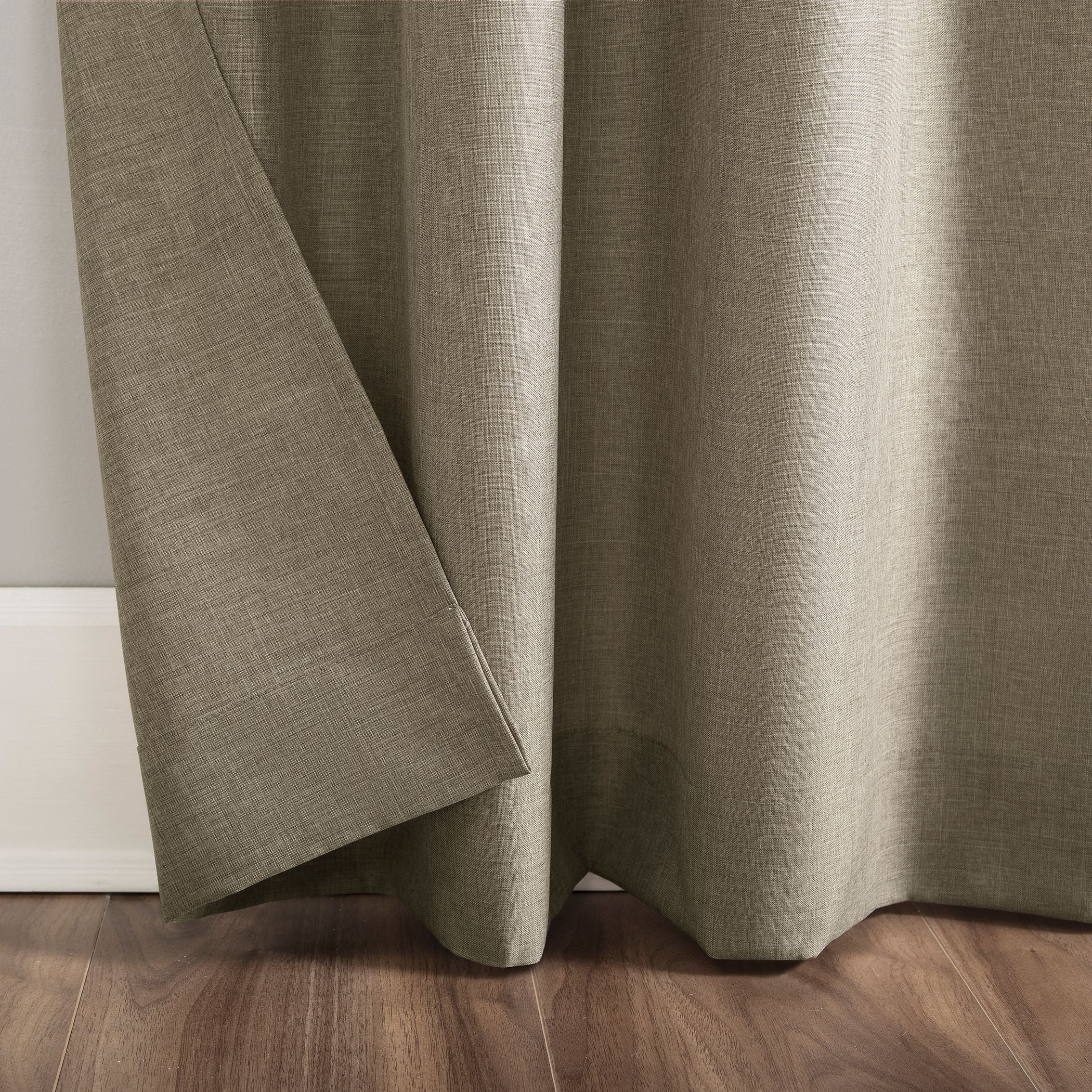 No. 918 Farrell Tab Top Semi-Sheer Curtains 40" x 84", Barley