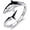 B01-Shark, variant on Hammerhead Shark Open Ring 925 Sterling Silver Hammerhead Shark Ring for Women Ocean Jewelry Adjustable 6-8 Sizes