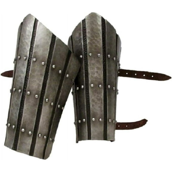 LARP Armour Splinted Bracers Silver