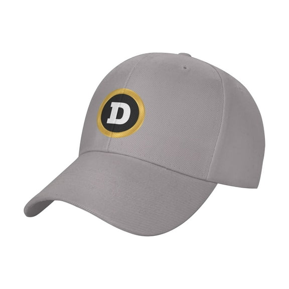 TEQUAN Peaked Cap Dogecoin Doge-Coin Adult Unisex Adjustable Curved Brim Baseball Cap Hat, Gray