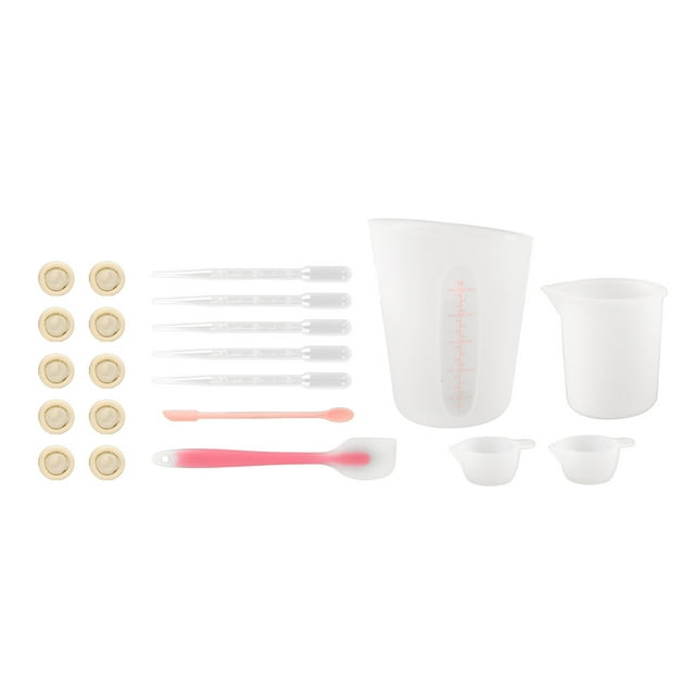 Tasses à Mesurer en Silicone pour Résine, Tasses de Mélange en Résine Réutilisables, Moules de Coulée en Silicone avec Bâton de Mélange pour Bijoux DIY
