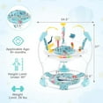 thumbnail image 3 of Costway Baby Stationary Activity Center Infant Jumper with Removable Foot Pad Navy, 3 of 9