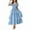 Light Blue, variant on XUNKUSGA Summer Dresses for Women 2025 Solid Color Maxi Dress Square Neck Puff Sleeve Wedding Guest Dresses Ruffle Tiered Casual Beach Dresses