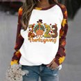 thumbnail image 2 of Dyegold Thanksgiving Long Sleeve Shirt Ladies Cute Maple Leaf Print Tops Women Sweatshirts Women Sweatshirt Work Office Sport Fall Fashion 2023 ​Christmas ​Women Sweater ​New Arrivals, 2 of 5