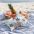 thumbnail image 2 of 2 Pack Outdoor Waterproof Throw Pillow Covers,Marine Starfish Shell Coral on White Decorative Square Patio Pillowcases for Chair Couch Sofa 16x16in, 2 of 9