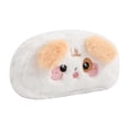 thumbnail image 4 of Estuche de peluche para lápices, bolsa de papelería con forma de animal de peluche, monedero, organizador novedoso, suave Blanco caqui, 4 of 9