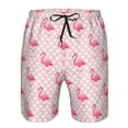 thumbnail image 4 of Naloa Cute Flamingo with Heart Men's Beach Shorts, Surfing shorts, Swim trunks, Quick Dry Swim Trunks for Surfing Beach Fun - XX-Large, 4 of 9