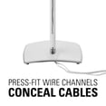 thumbnail image 5 of SANUS Adjustable Height Wireless Speaker Stands Designed for SONOS ONE, ONE SL, Play:1, and Play:3 - Tool-Free Height Adjust Up to 16" with Built in Cable Management - Single White, 5 of 8
