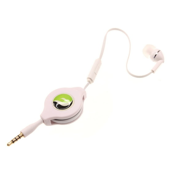 Headphone Retractable Mono Earphone for Galaxy XCover/Xcover6 Pro - 3.5mm w Mic Headset Handsfree Earbud Earpiece for Samsung Galaxy XCover/Xcover6 Pro