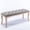 Grey, variant on French Vintage Tufted Bedroom Bench with Carved Wood Legs, 43.3-Inch Linen Upholstered Entryway Ottoman for Living Room, Beige