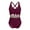 Red, variant on Women's 2025 Fashion Swimsuit Cut out Swimsuit Set V Neck Front Criss Cross Swimsuit Summer Beach Wear Clearance Swimsuits for Women
