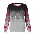 thumbnail image 5 of Valentines Shirt for Women Cute Candy Couple Love Heart Print Crewneck Long Sleeve Sweatshirts Valentine's Day Gifts Loverr Loose Fit Tops Outfit Clothes, 5 of 5