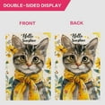 thumbnail image 4 of Hello Sunshine Watercolor Cute cat Sunflowers Spring Garden Flag Vertical Double Sided Spring Summer Garden Flag Seasonal Rustic Yard Lawn Outdoor Decor 12.5x18" style 3, 4 of 4