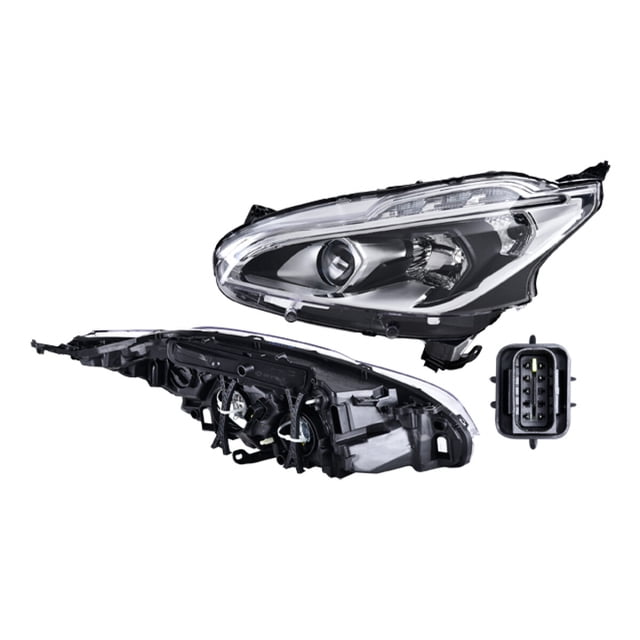 Faro 208 2016 A 2020 Peugeot Izq Eléctrico C/Leds C/Lupa DEPO .