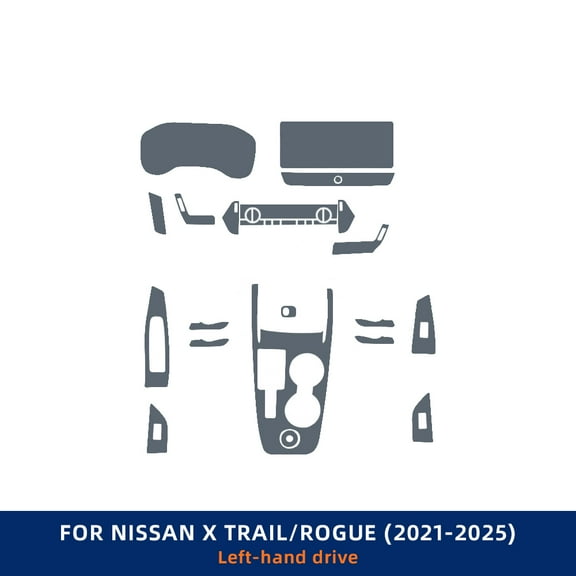 For Nissan X-trail Rogue 2021 2022 2023 2024 2025 TPU Car Interior Film Shift Center Console Navigation Screen Transparent Film.