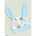 thumbnail image 4 of DcoolMoogl Newborn Baby Boy Girl My First Easter Outfit Infant Bunny Onesie Romper Jumpsuit My with Rabbit Ear Hat Clothes Set, 4 of 7