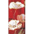 thumbnail image 2 of Grey, Jace 18x32 Gold Ornate Wood Framed with Double Matting Museum Art Print Titled - Red Gold Florals Mate Three, 2 of 4