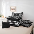 thumbnail image 6 of Feelyou Initial L Letter Twin Bedding Sets 7-Piece, Hippie Tribal Mandala Bedding Comforter Set, Simple Fashion Checkered Reversible Sheet Sets, Microfiber Bedroom Decor, 6 of 8