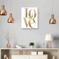 thumbnail image 2 of Masterpiece Art Gallery Love Stack Gold Typography Canvas Art Print, 22" x 28", by Nikki Chu, 2 of 3