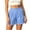 #01 Blue, variant on Womens Summer Solid Color Shorts Stylish Button Pleated Mid-Thigh Length Shorts Lightweight Comfort Elastic Waistband Wide Leg Shorts Relaxed Loose Fit Beach Shorts with Pockets 2XL
