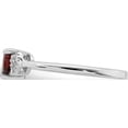 thumbnail image 4 of Sterling Silver Polished Garnet And Diamond Ring (Size 6) Made In Thailand qr7063jan-6, 4 of 5