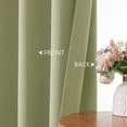 thumbnail image 5 of MKHILL Aether Blackout Curtains Sage Green 63 Inch Long, Rod Pocket Light Blocking Room Darkening Thermal Insulated Window Drapes, Each 40" W x 63" L, 5 of 10